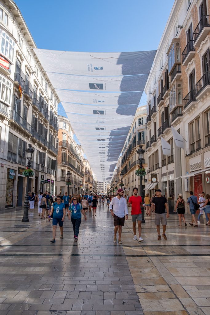 The main street of old town had a big veil providing some nice shade.