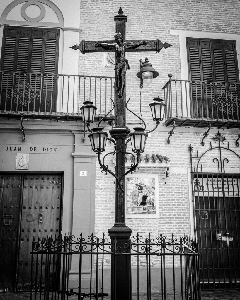 Religious symbols were present all over Malaga.