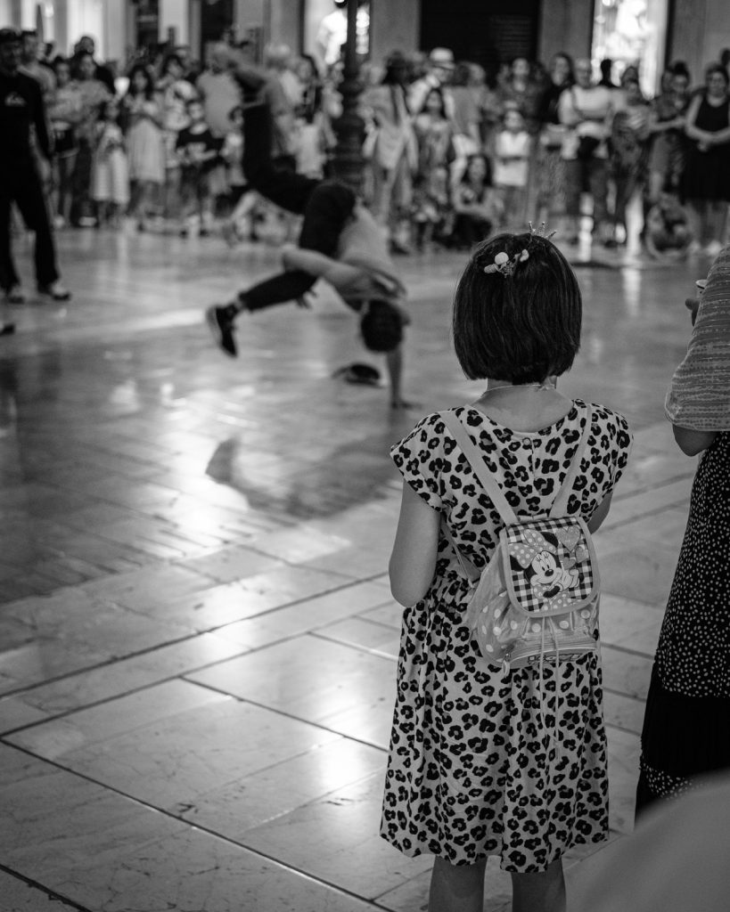 Later in the evening, we saw some street performers dancing.