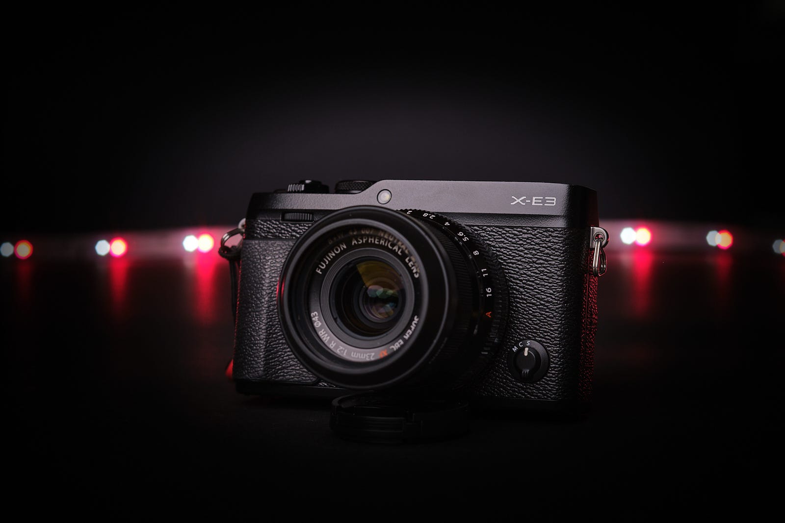 The small X-E3 was mine for just a brief time, but the product shots came out great.